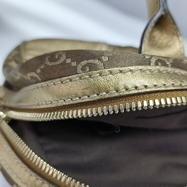 Monogram Canvas Shoulder Bag Brown