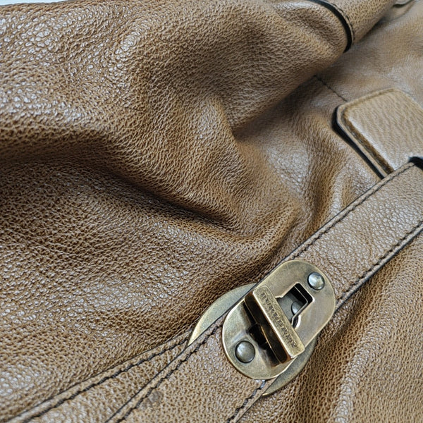 Calfskin Shoulder Bag Brown