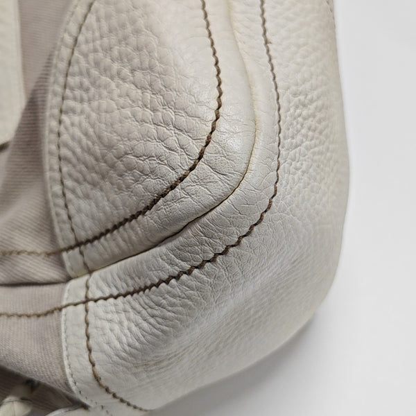 Canvas Top Handle Bag Beige
