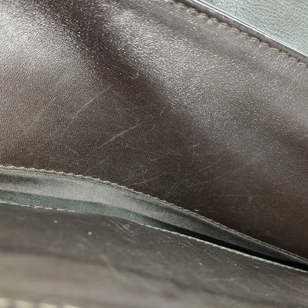 Calfskin Top Handle Bag Brown
