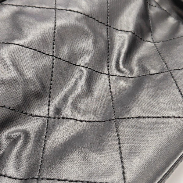 PARIS BIARRITZ Large Quilted Coated Canvas Black