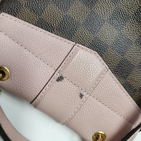 CLAPTON Damier Ebene Coated Canvas Brown