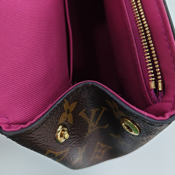 CLUNY PM Monogram Coated Canvas Brown