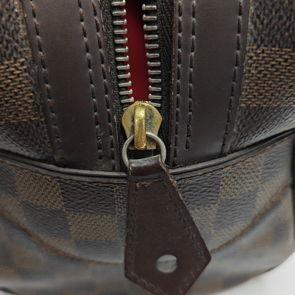 DUOMO Damier Ebene Coated Canvas Brown