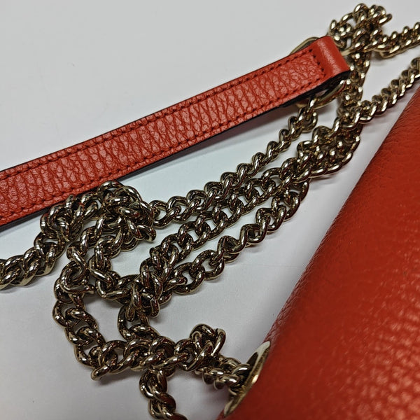 Interlocking G Small Calfskin Orange