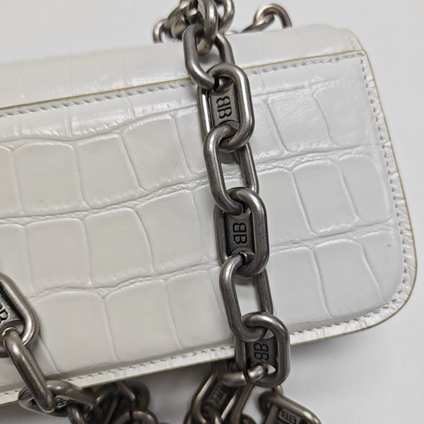 Calfskin Shoulder Bag White