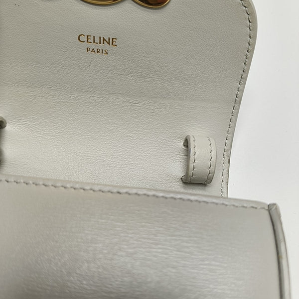 TRIOMPHE Mini Calfskin White