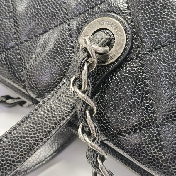 Quilted Calfskin Tote Bag Black