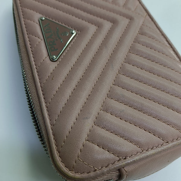 Quilted Lambskin Shoulder Bag Mini Pink