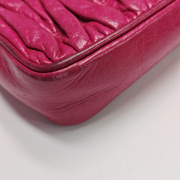 Quilted Lambskin Shoulder Bag Red