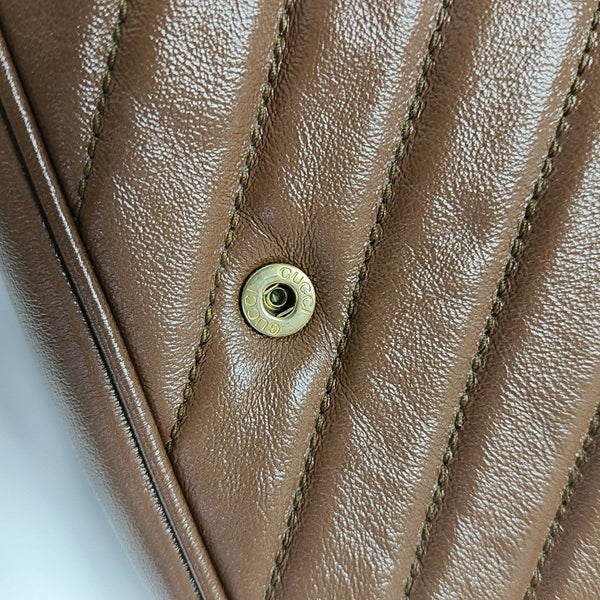 GG Marmont Mini Quilted Calfskin Brown