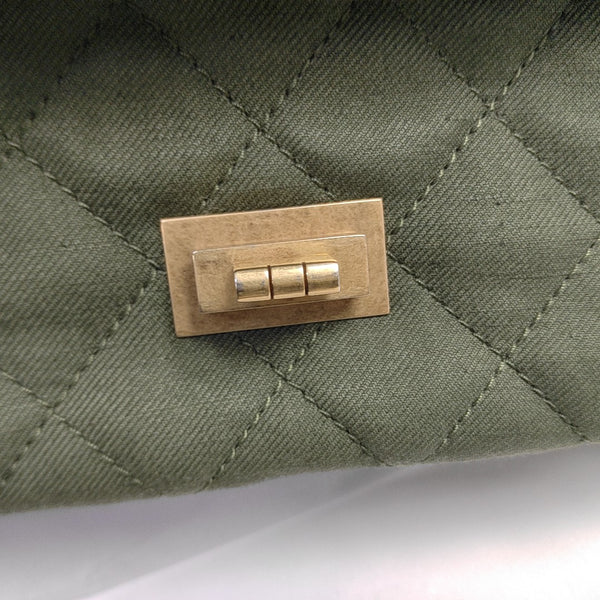2.55 227 Quilted Canvas Green