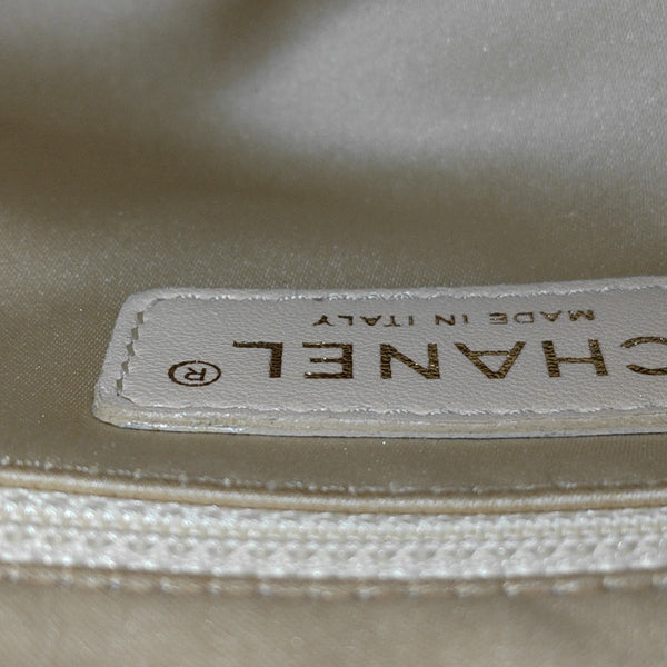 CHANEL PETITE Quilted Grained Calfskin Beige