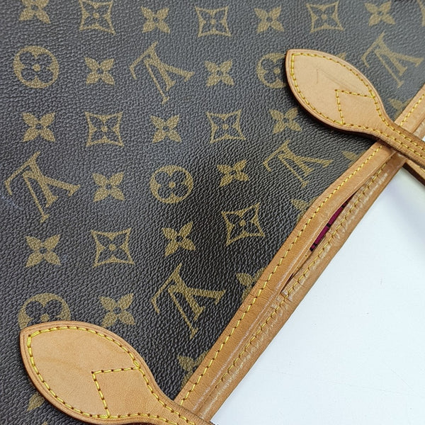 NEVERFULL MM Monogram Coated Canvas Brown
