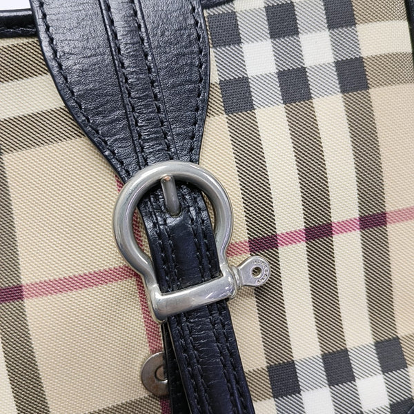 Coated Canvas Shoulder Bag Beige