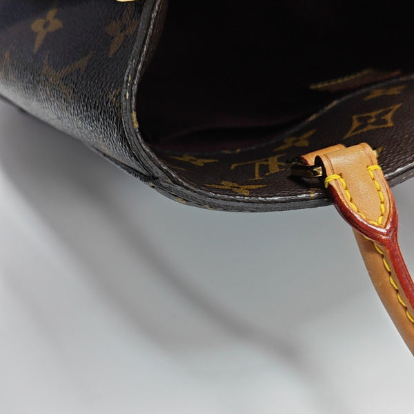 MONTAIGNE MM Monogram Coated Canvas Brown