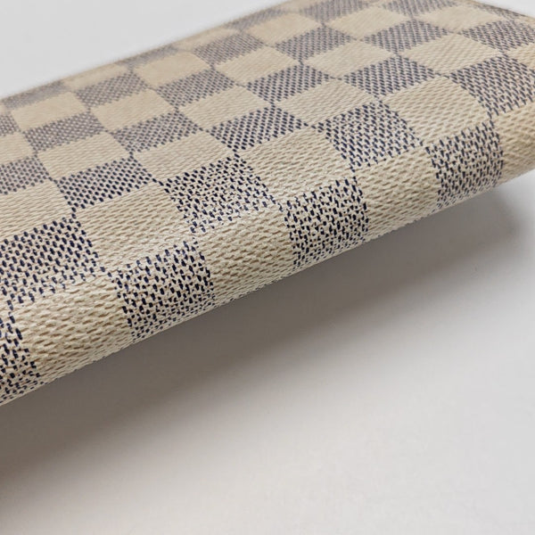ZIPPY Damier Azur Coated Canvas White Wallet