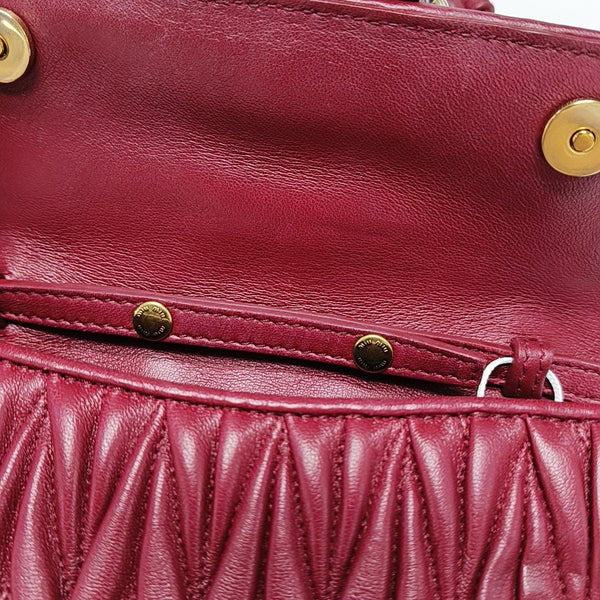 Quilted Lambskin Crossbody Bag Red