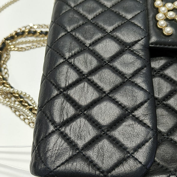 Westminster Medium Quilted Lambskin Black