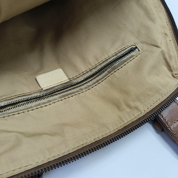 Calfskin Top Handle Bag Beige