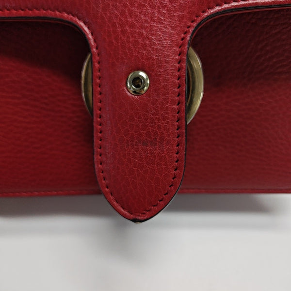 Interlocking G Small Calfskin Red