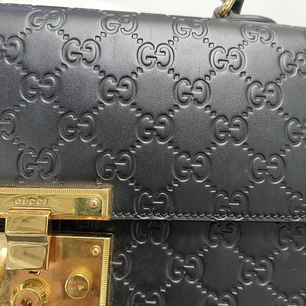 Padlock Medium Monogram Calfskin Black