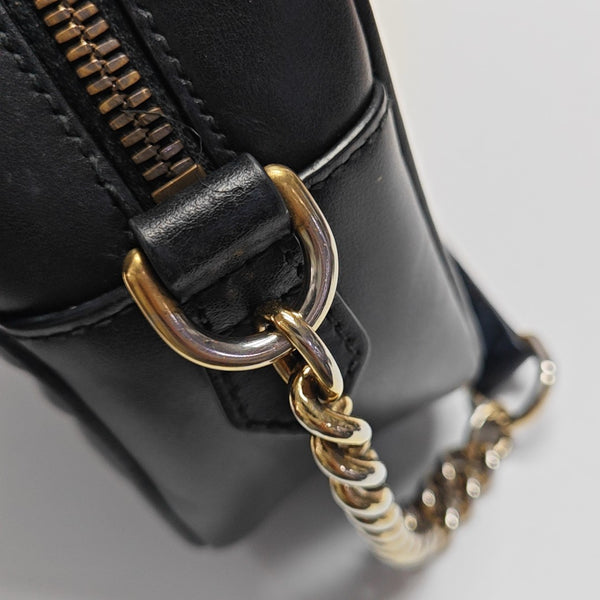 GG Marmont Small Quilted Calfskin Black