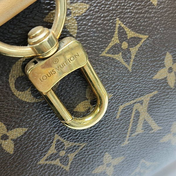 KEEPALL 50 Monogram Coated Canvas Brown