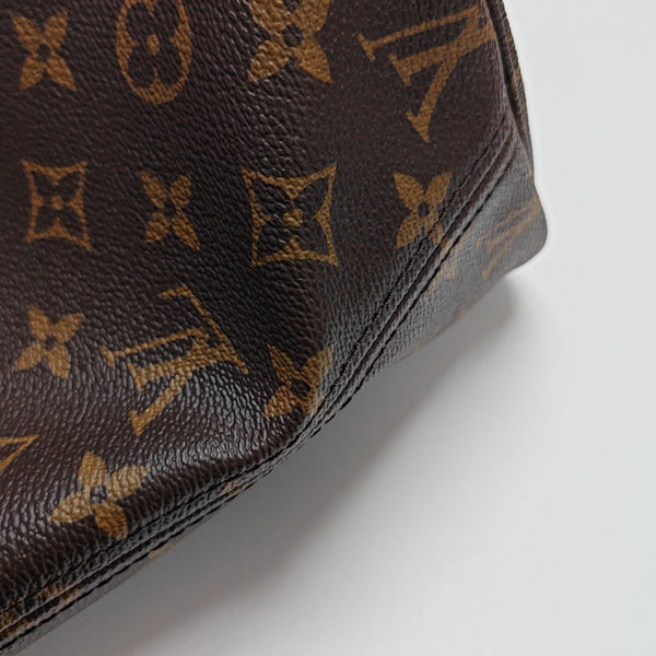 NEVERFULL MM Monogram Coated Canvas Brown