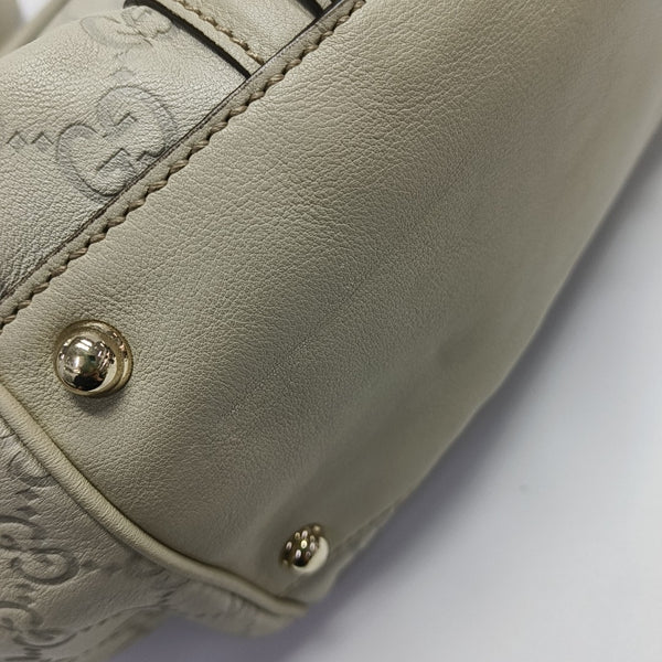 Monogram Calfskin Top Handle Bag White