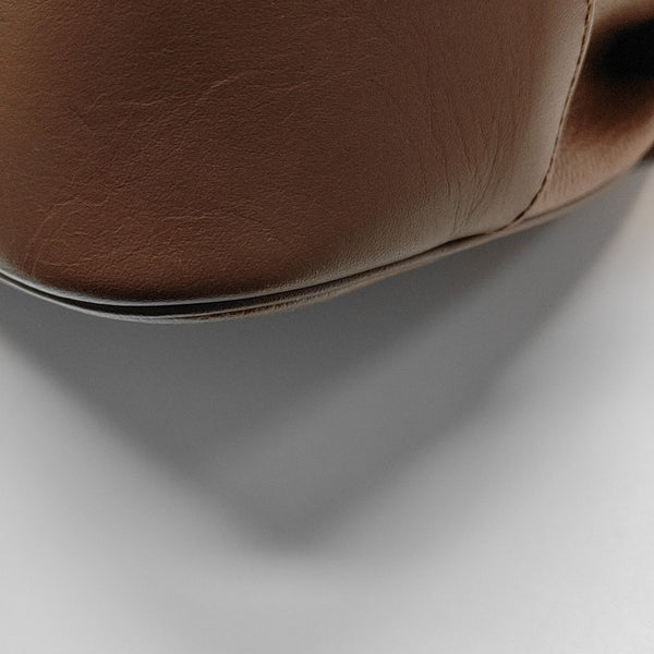 Calfskin Top Handle Bag Brown