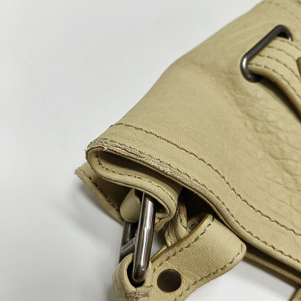 Calfskin Shoulder Bag Beige