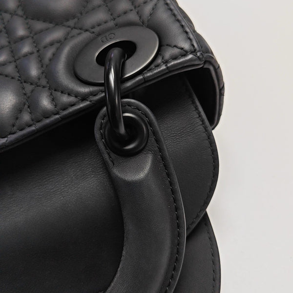 Lady Dior Mini Cannage Calfskin Black