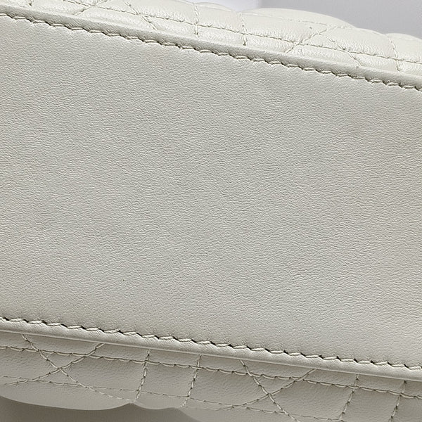 Lady Dior Small Cannage Lambskin White