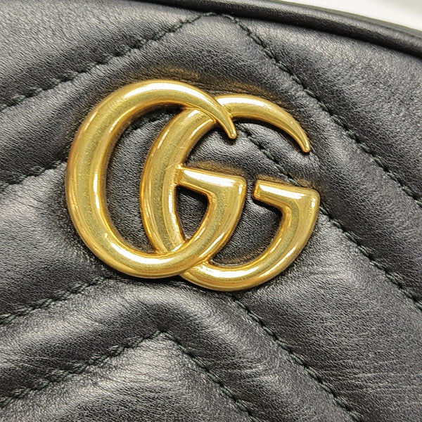 GG Marmont Super Mini Quilted Calfskin Black