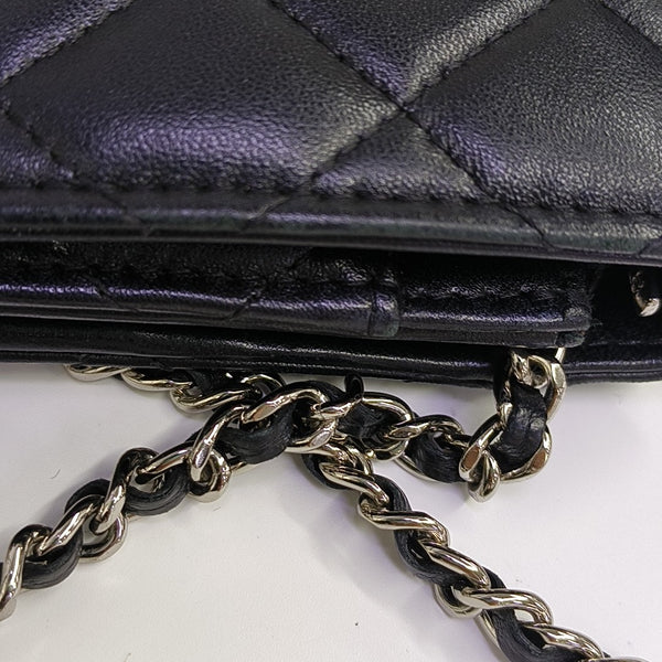 WOC Quilted Lambskin Black