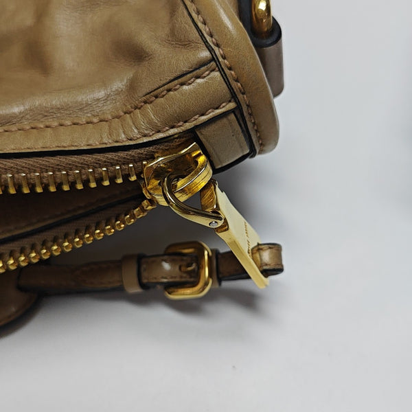 Shoulder Strap Calfskin Beige