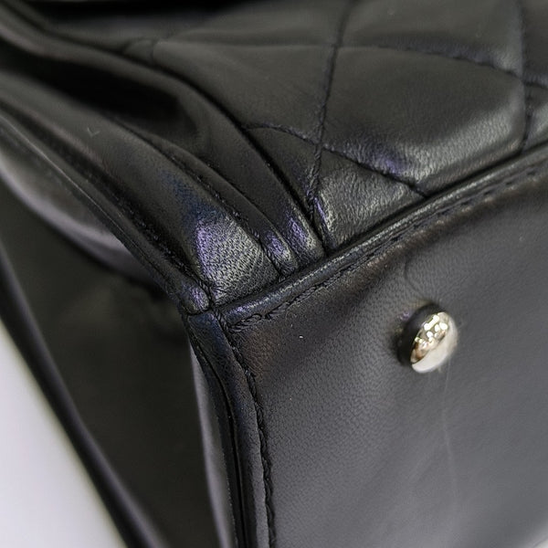Quilted Lambskin Tote Bag Black