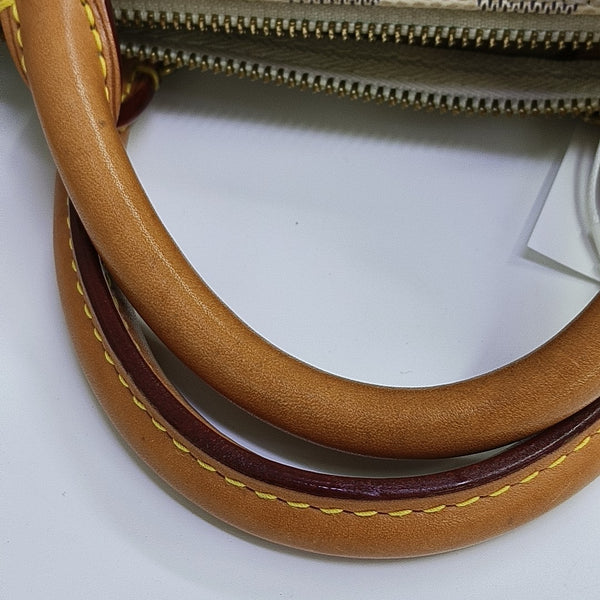 SPEEDY 25 Damier Azur Coated Canvas White