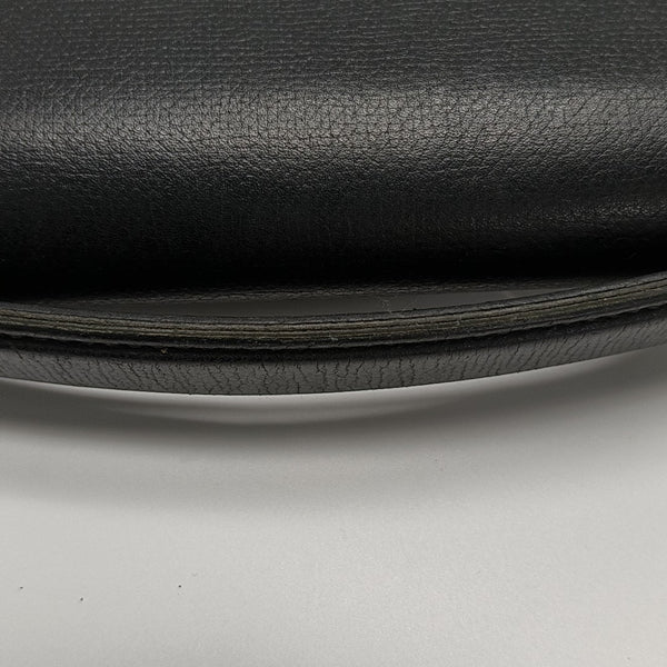Leather Top Handle Bag Black