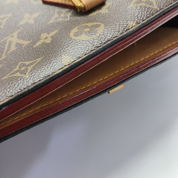 PHENIX Monogram Coated Canvas Brown