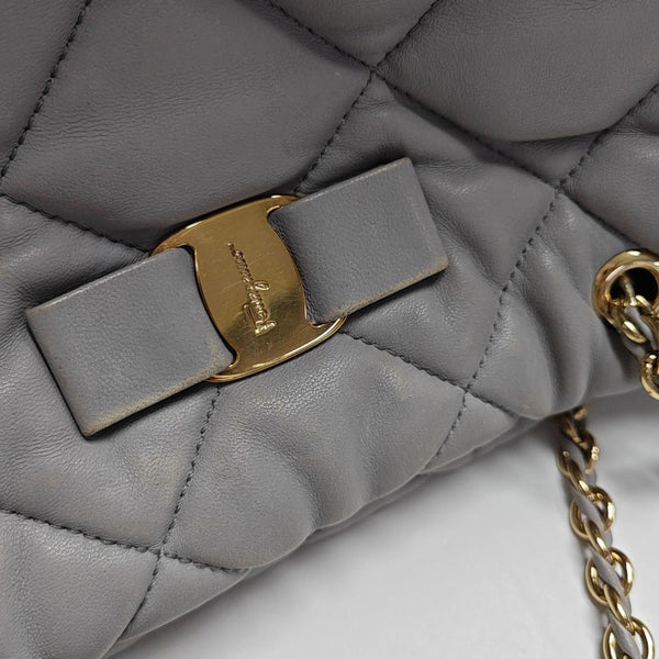 Quilted Lambskin Gray