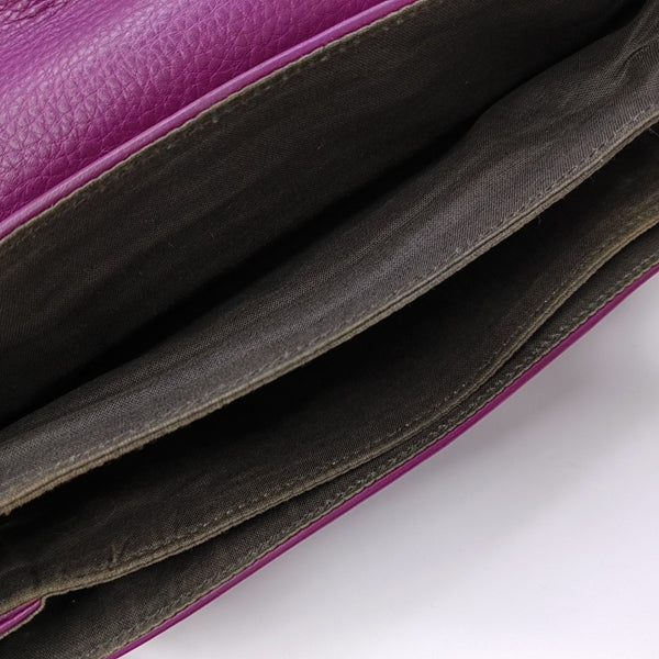 Calfskin Shoulder Bag Purple