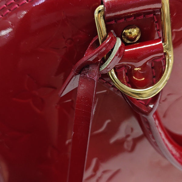 ALMA PM Monogram Patent Leather Red