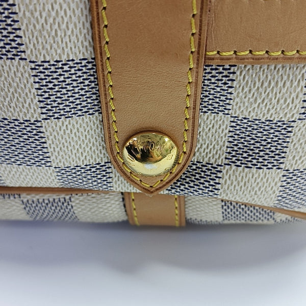 STRESA Damier Azur Coated Canvas White