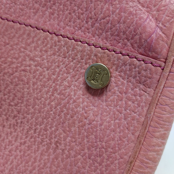 Leather Top Handle Bag Pink