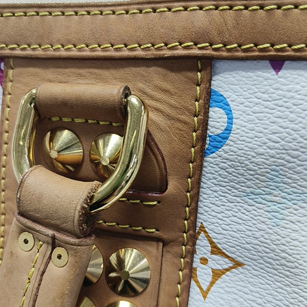 COURTNEY MM Monogram Coated Canvas White