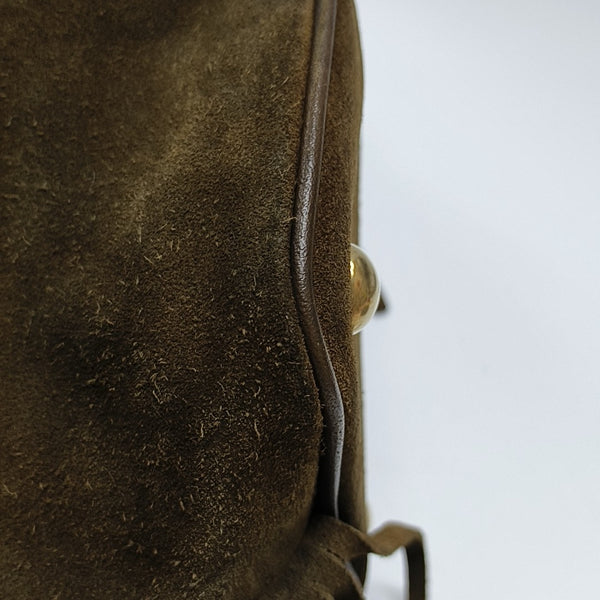 Suede Bucket Bag Brown