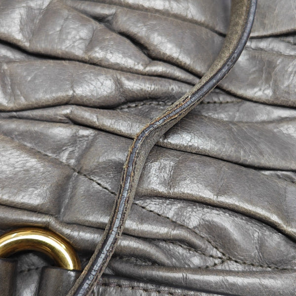 Quilted Calfskin Shoulder Bag Gray