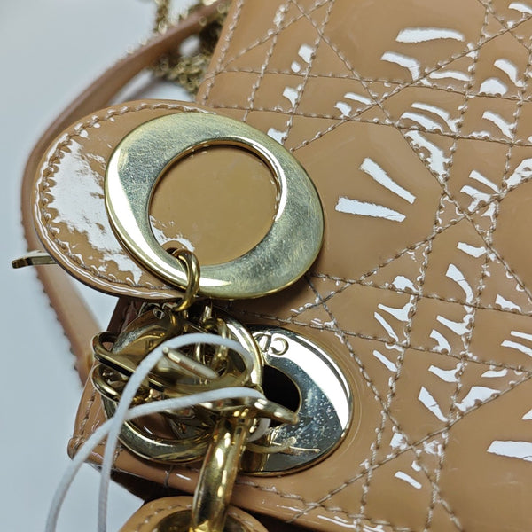 Lady Dior Mini Cannage Patent Leather Pink